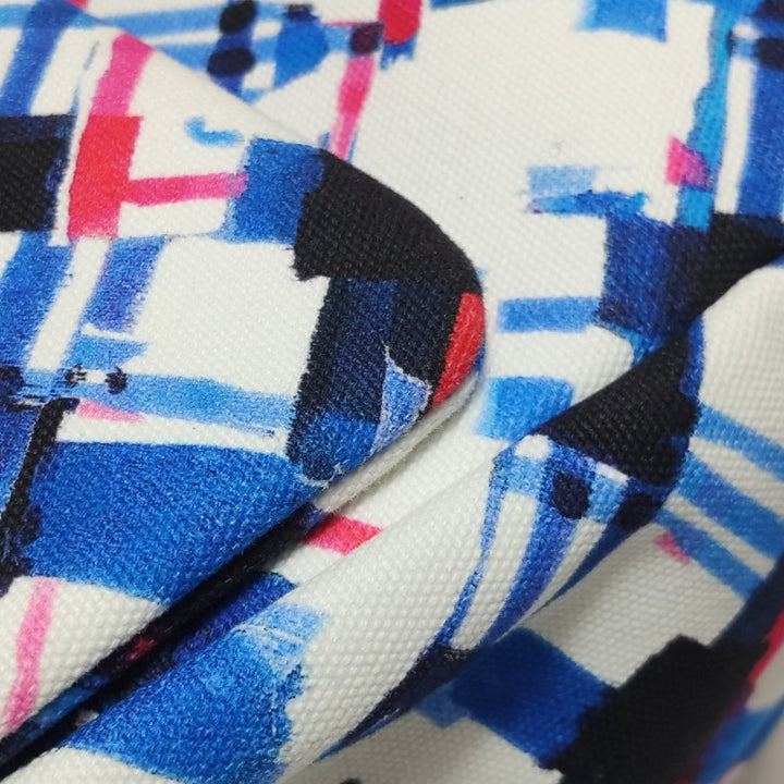 Chanel XXL Canvas Airline Printed Travel Flap Bag Blue Red White Silver Hardware