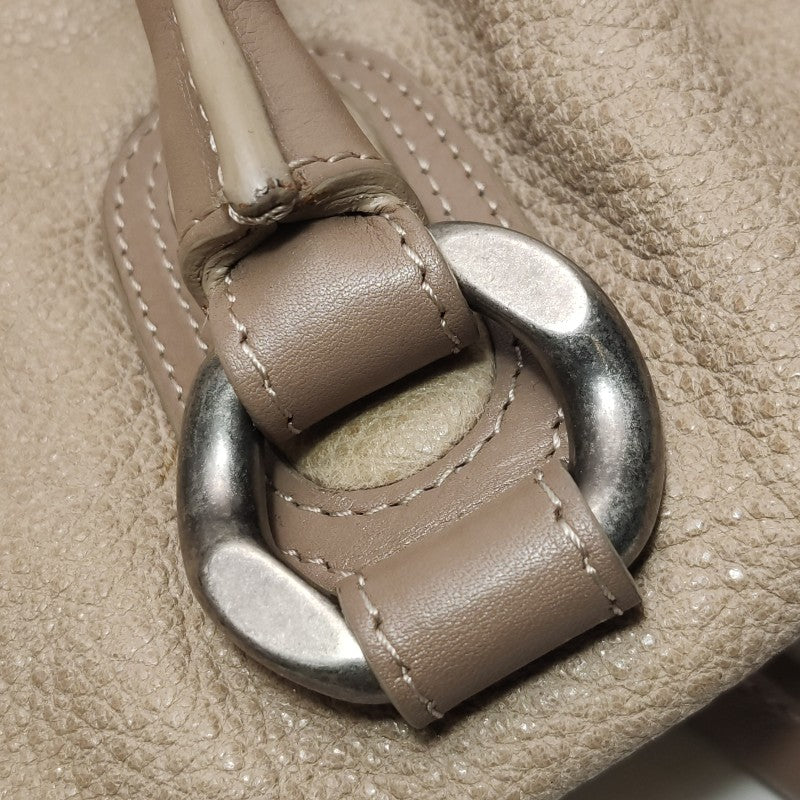Chanel CC Cup Large Drawstring Tote Bag Taupe Washed Grained Calfskin Silver Hardware