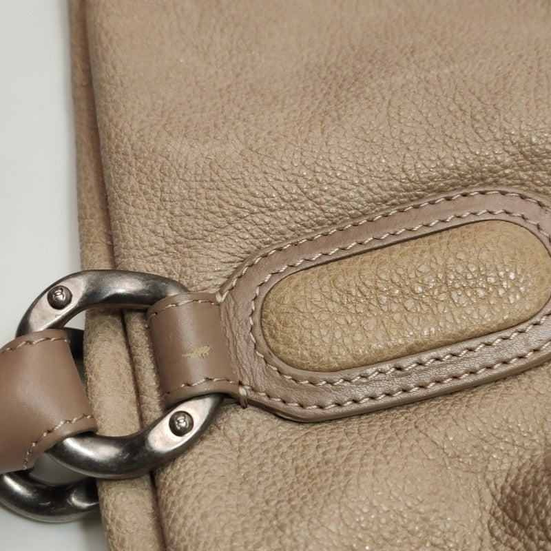 Chanel CC Cup Large Drawstring Tote Bag Taupe Washed Grained Calfskin Silver Hardware