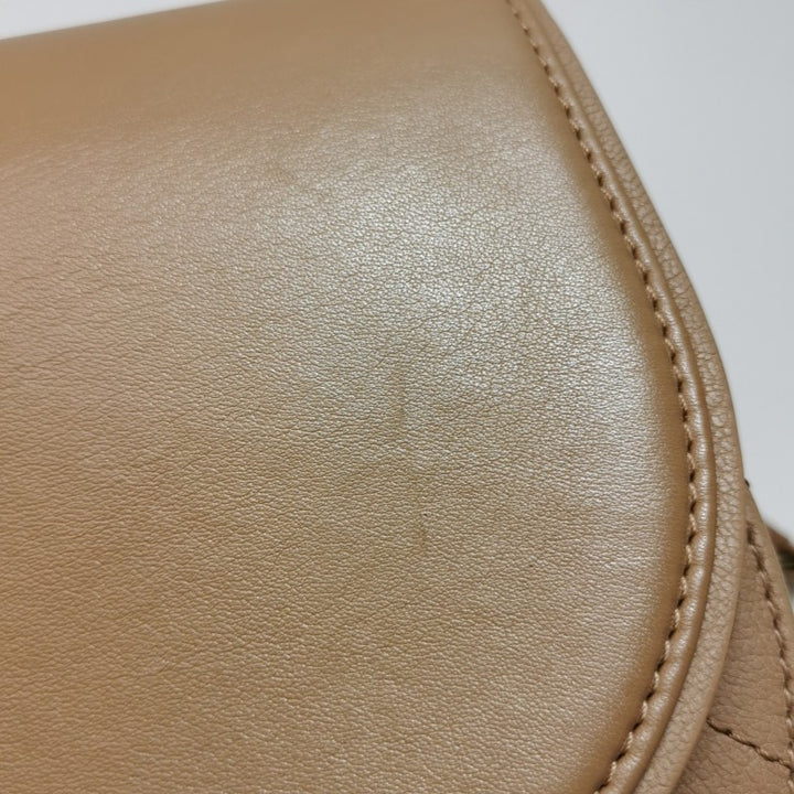 Chanel Small Coco Curve Flap Bag Caramel Beige Calfskin Leather Antiqued Gold Hardware