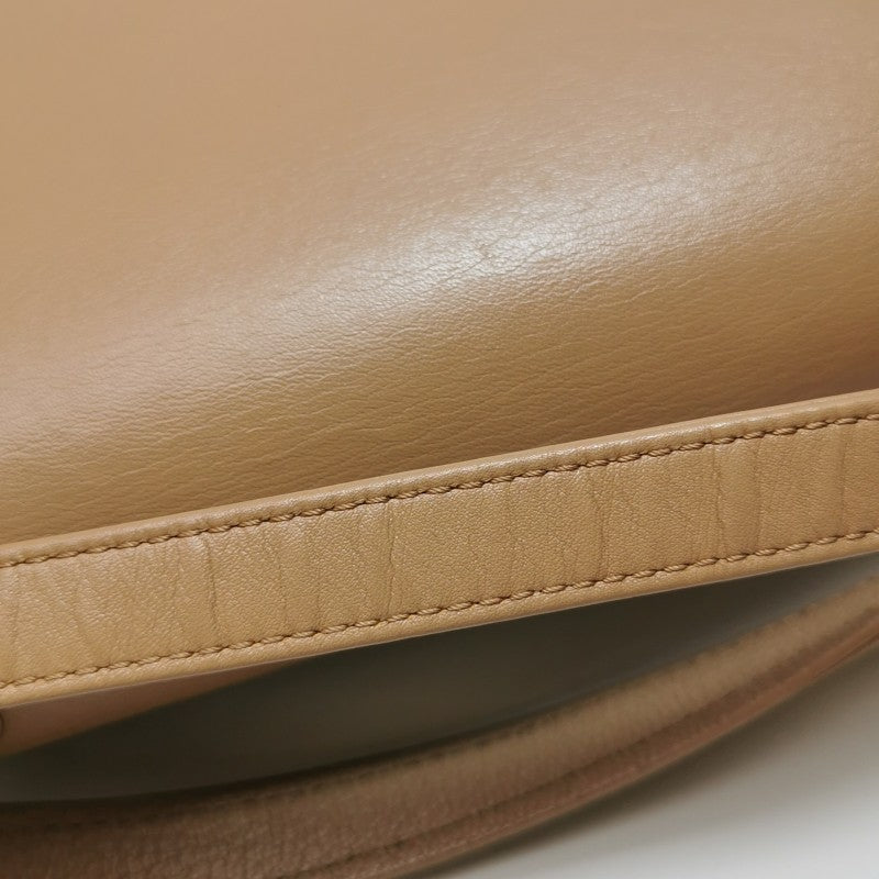 Chanel Small Coco Curve Flap Bag Caramel Beige Calfskin Leather Antiqued Gold Hardware