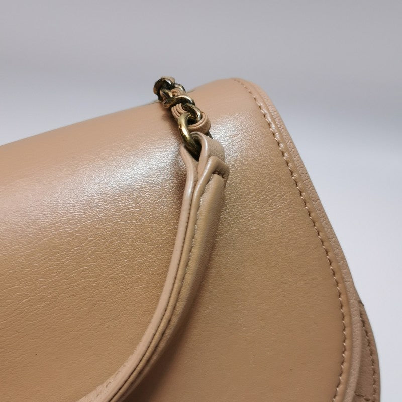 Chanel Small Coco Curve Flap Bag Caramel Beige Calfskin Leather Antiqued Gold Hardware