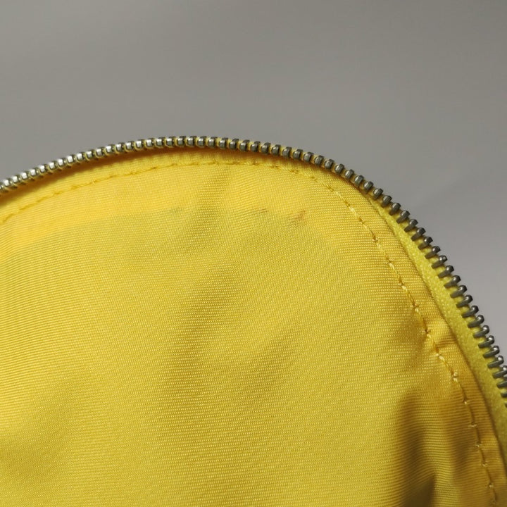 Chanel New Travel Line Nylon Vanity Bag Yellow Leather Trim Silver Hardware