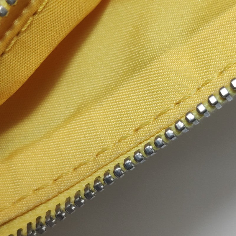 Chanel New Travel Line Nylon Vanity Bag Yellow Leather Trim Silver Hardware