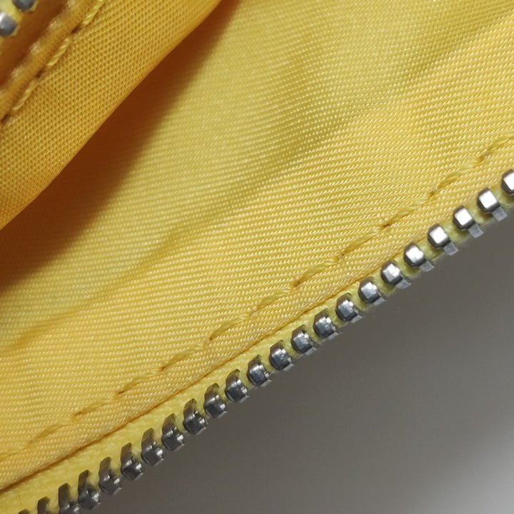 Chanel New Travel Line Nylon Vanity Bag Yellow Leather Trim Silver Hardware