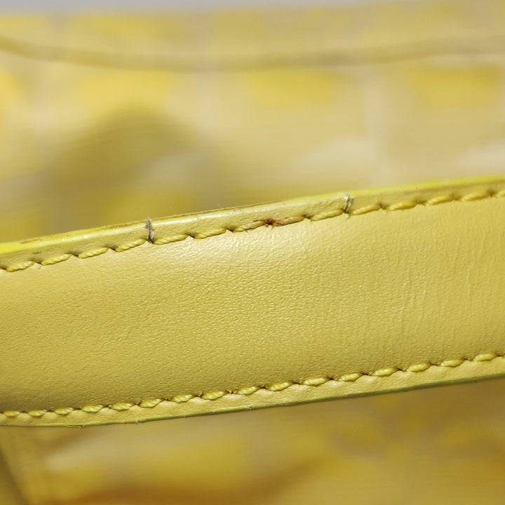 Chanel New Travel Line Nylon Vanity Bag Yellow Leather Trim Silver Hardware