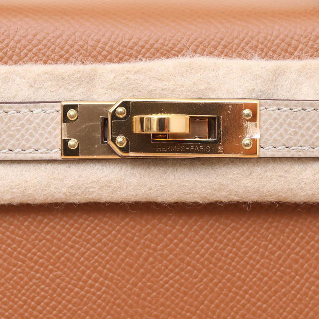 Hermes Mini Kelly II 19cm S2 Trench 37 Gold Z Stamp Gold Hardware