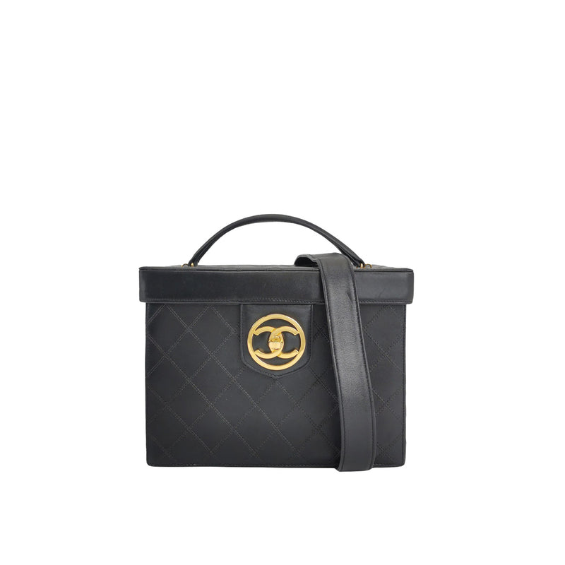 Chanel *Rare* Vintage Quilted Leather Vanity Case