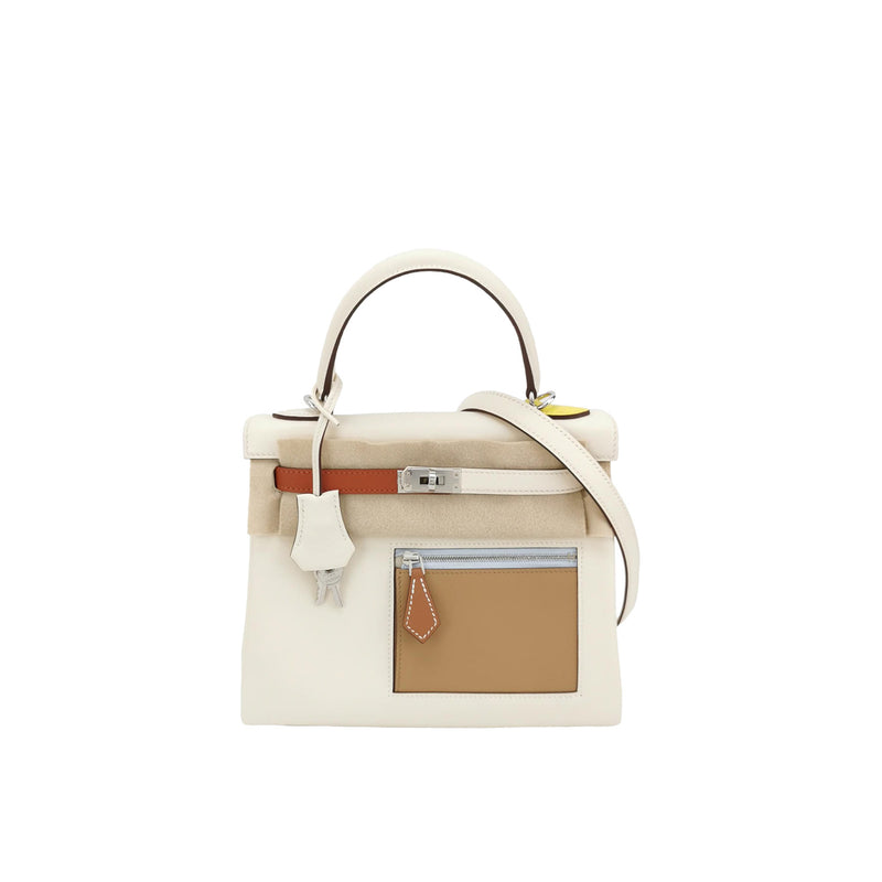 Hermes Swift Colourmatic Kelly Retourne 25 Nata Cuivre Lime Mauve Sylvestre Bleu Brume