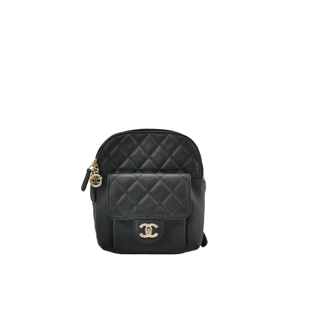 Chanel CC Day Backpack Quilted Caviar Mini – Trésor Vintage