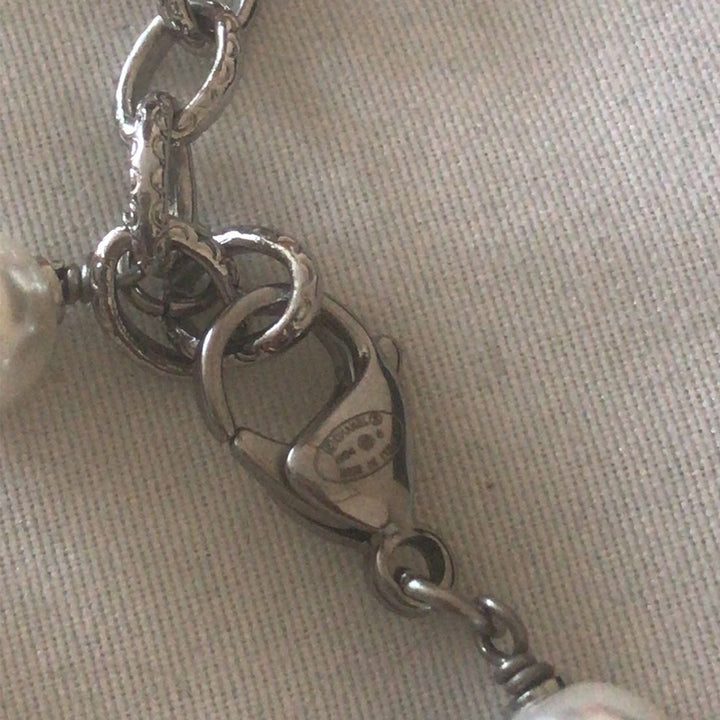 Chanel Pearl Long Necklace with Multi CC Logo