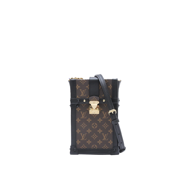 Louis Vuitton Pochette Trunk Verticale Bag Brown Monogram