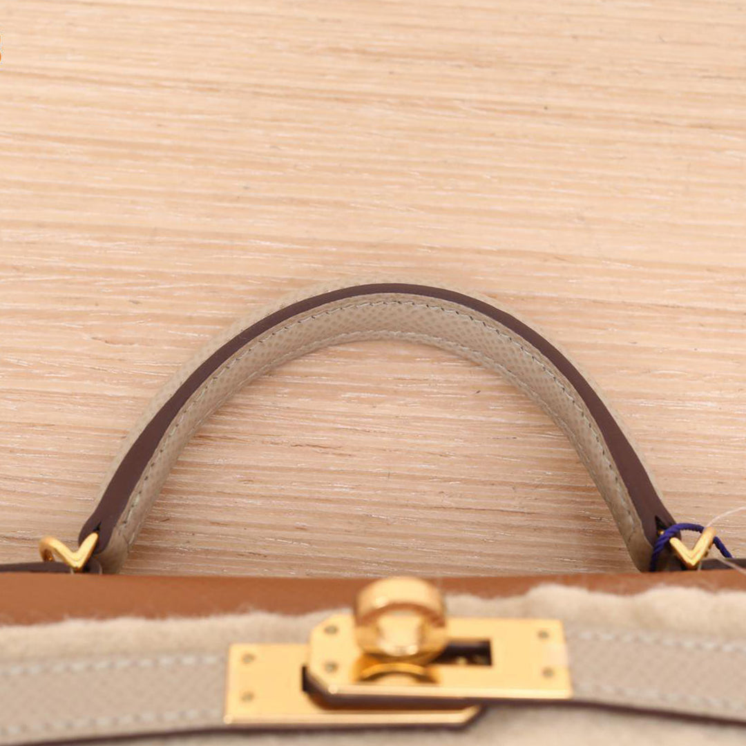 Hermes Mini Kelly II 19cm S2 Trench 37 Gold Z Stamp Gold Hardware