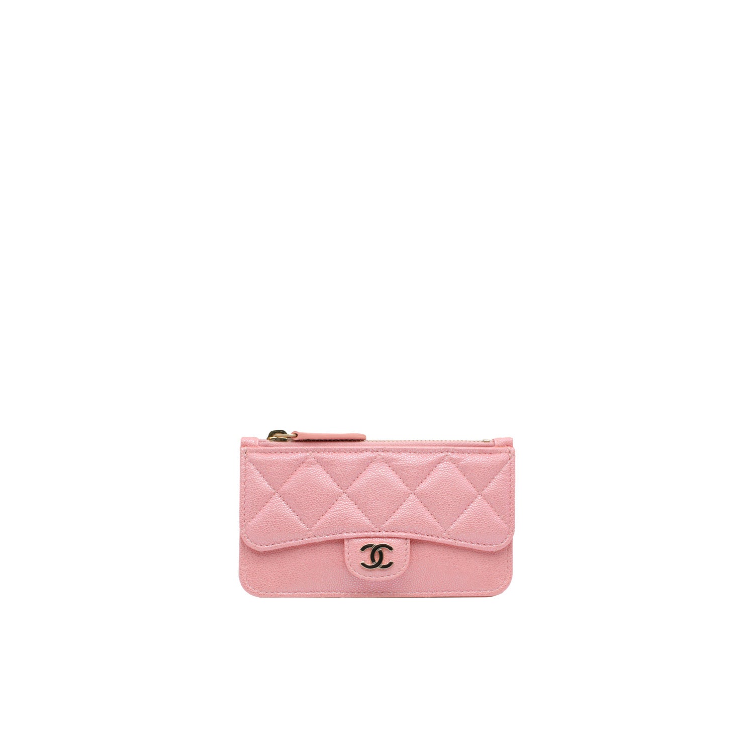 Chanel iridescent discount pink card holder