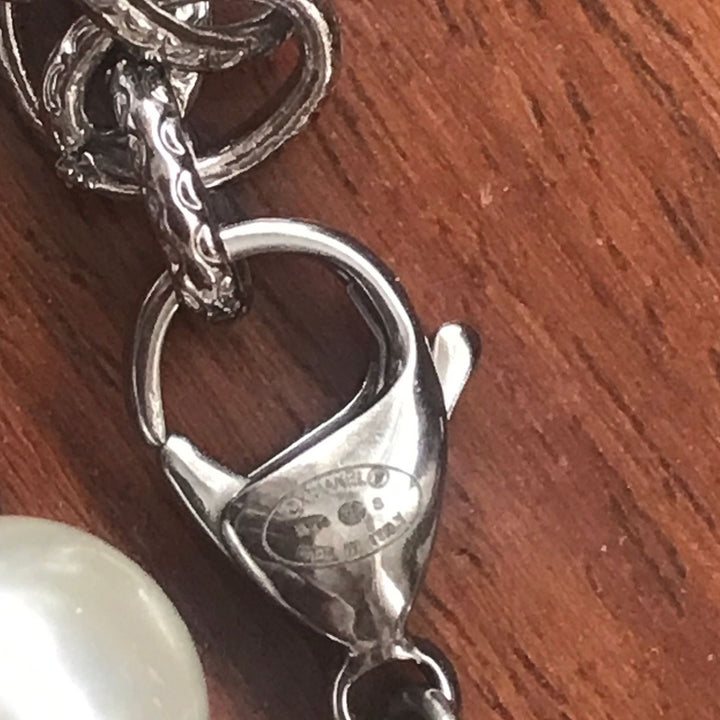 Chanel Pearl Long Necklace with Multi CC Logo