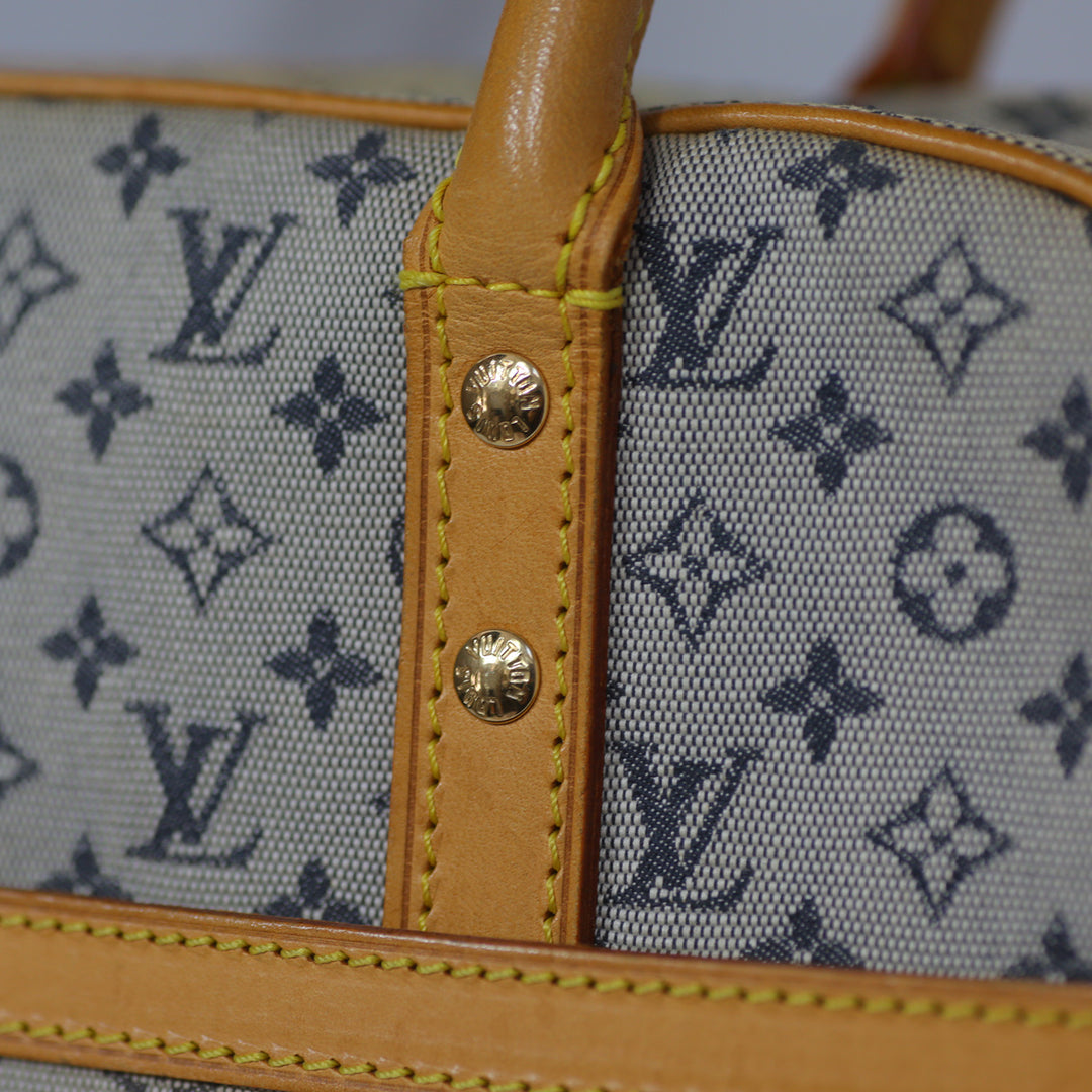 Louis Vuitton Vintage Lin Marie Denim Bag in Blue Monogram and Gold Hardware