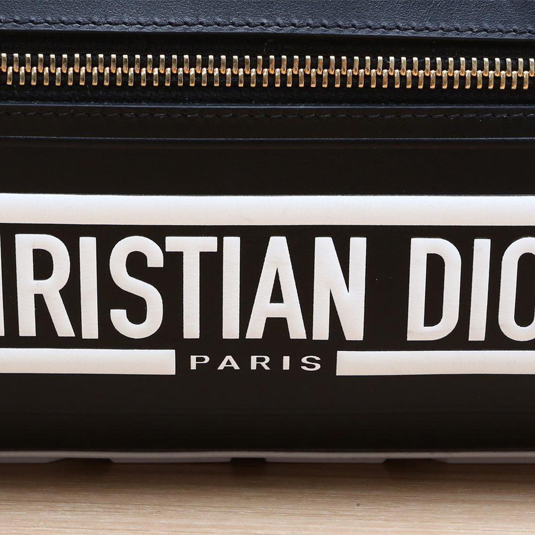 Christian Dior Travel Bag With Shoulder Strap Limited Edition Black White