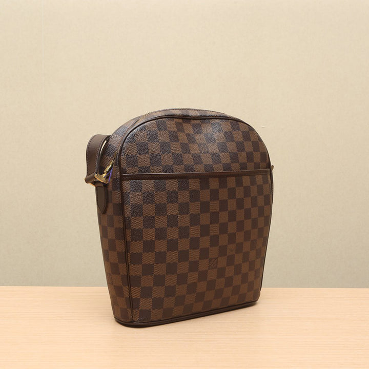 Louis Vuitton Vintage Damier Ebene Canvas Ipanema GM Bag Gold Hardware