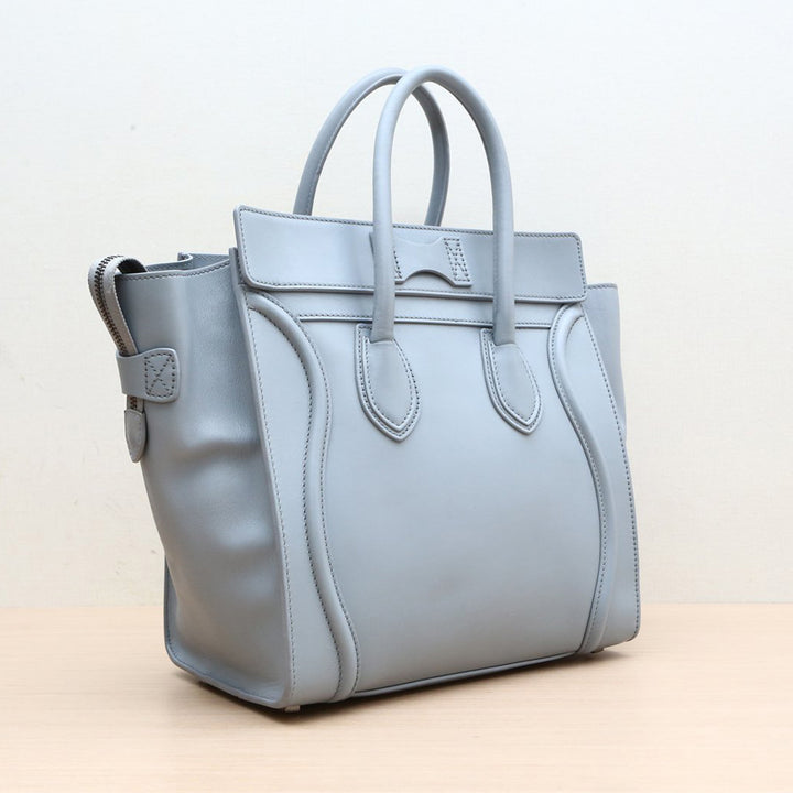 Celine Smooth Calfskin Mini 30 Luggage Light Grey