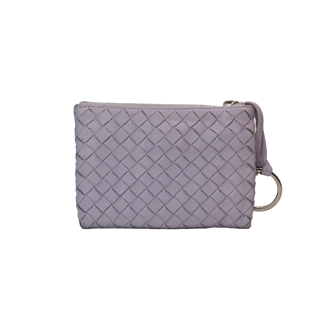 Bottega Veneta Key Intrecciato Pouch Purple