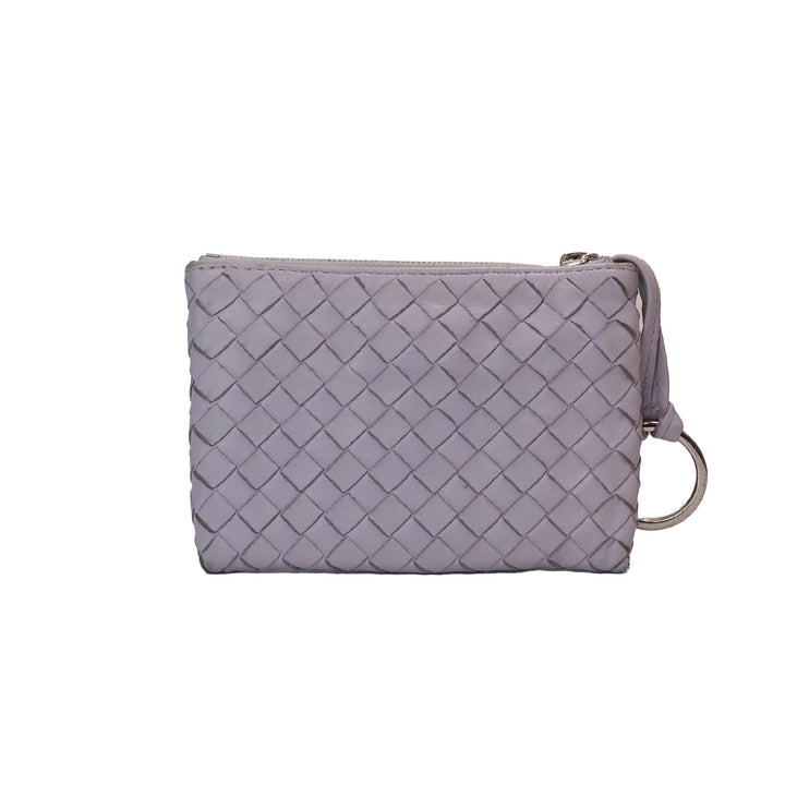 Bottega Veneta Key Intrecciato Pouch Purple