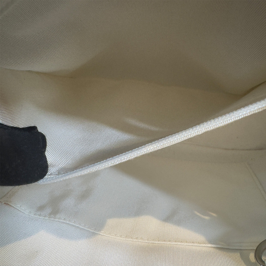 Chanel Caviar Petite Shopping Tote In White