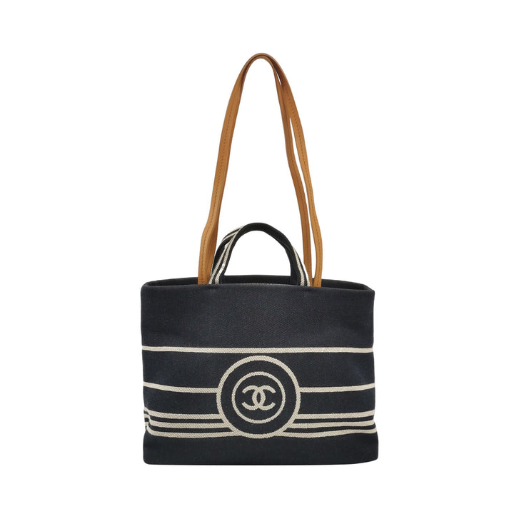 Chanel Denim CC Shopping Tote CC Logo