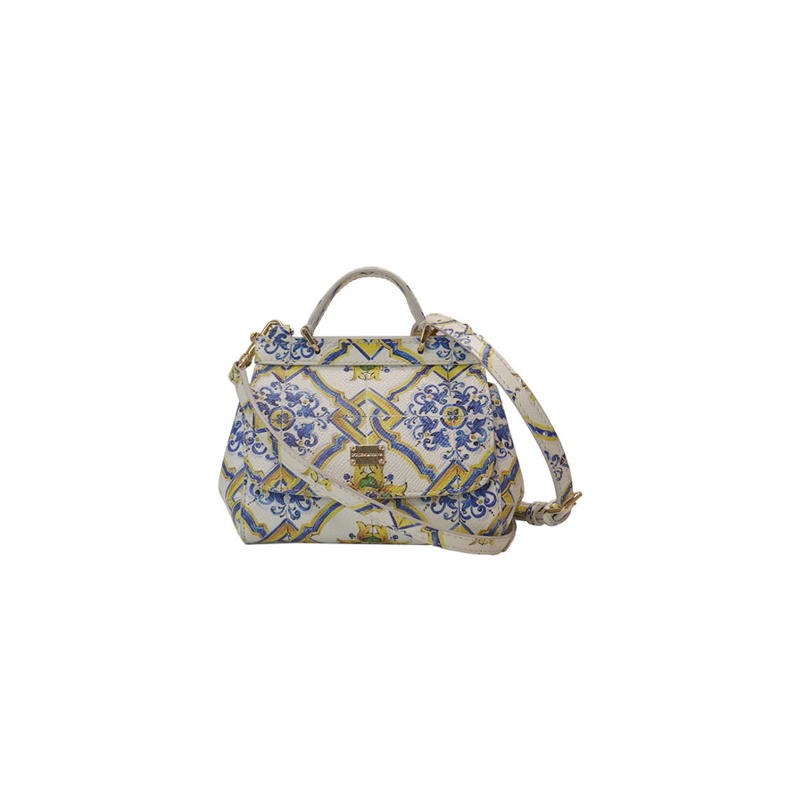 Dolce & Gabbana mini Miss Sicily bag with Majolica print. 