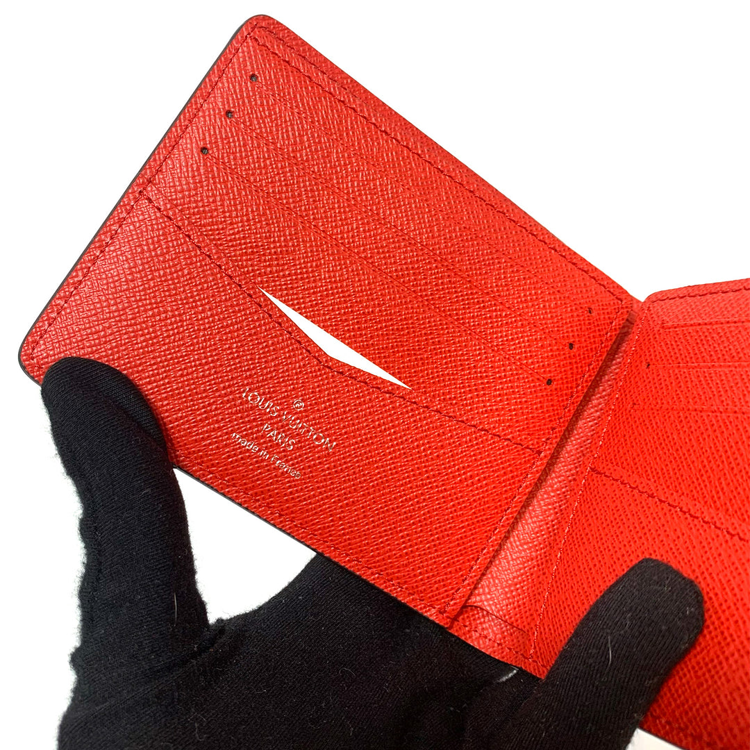 Supreme x Louis Vuitton Red Slender Leather Wallet