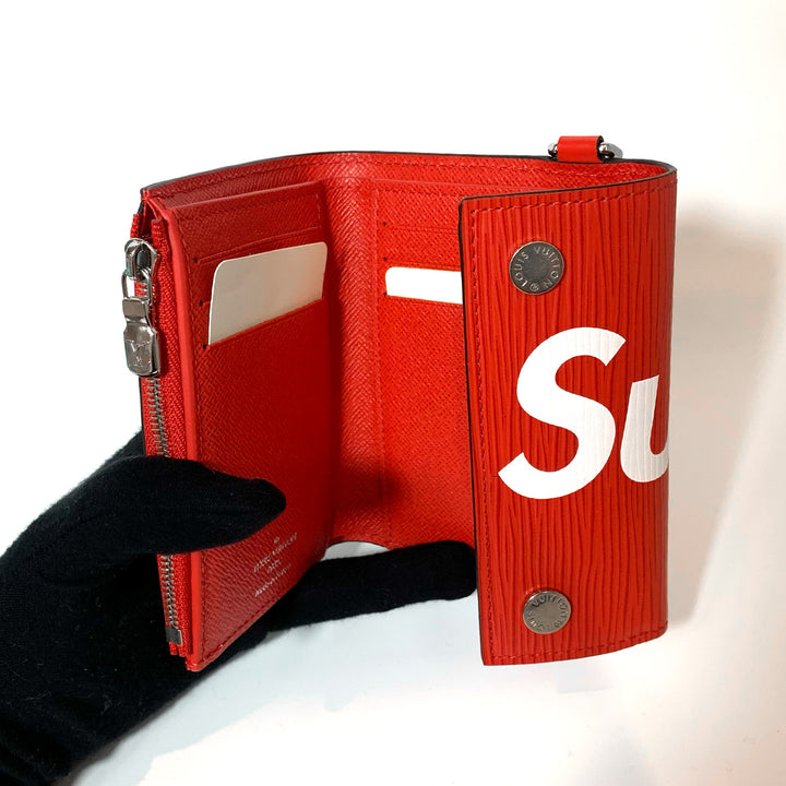 Supreme x Louis Vuitton Wallet And Key Holder In Red