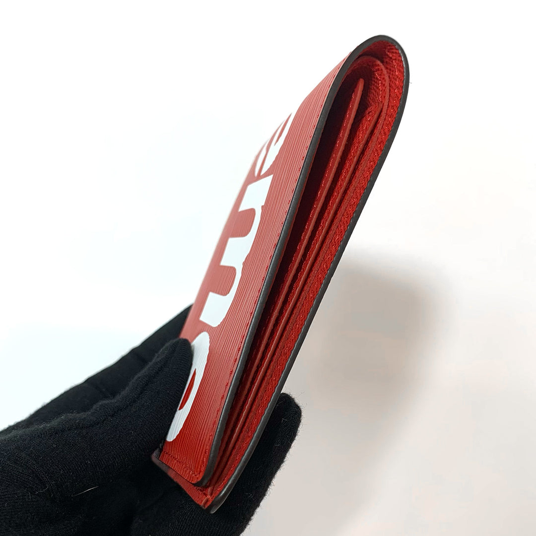 Supreme x Louis Vuitton Red Slender Leather Wallet