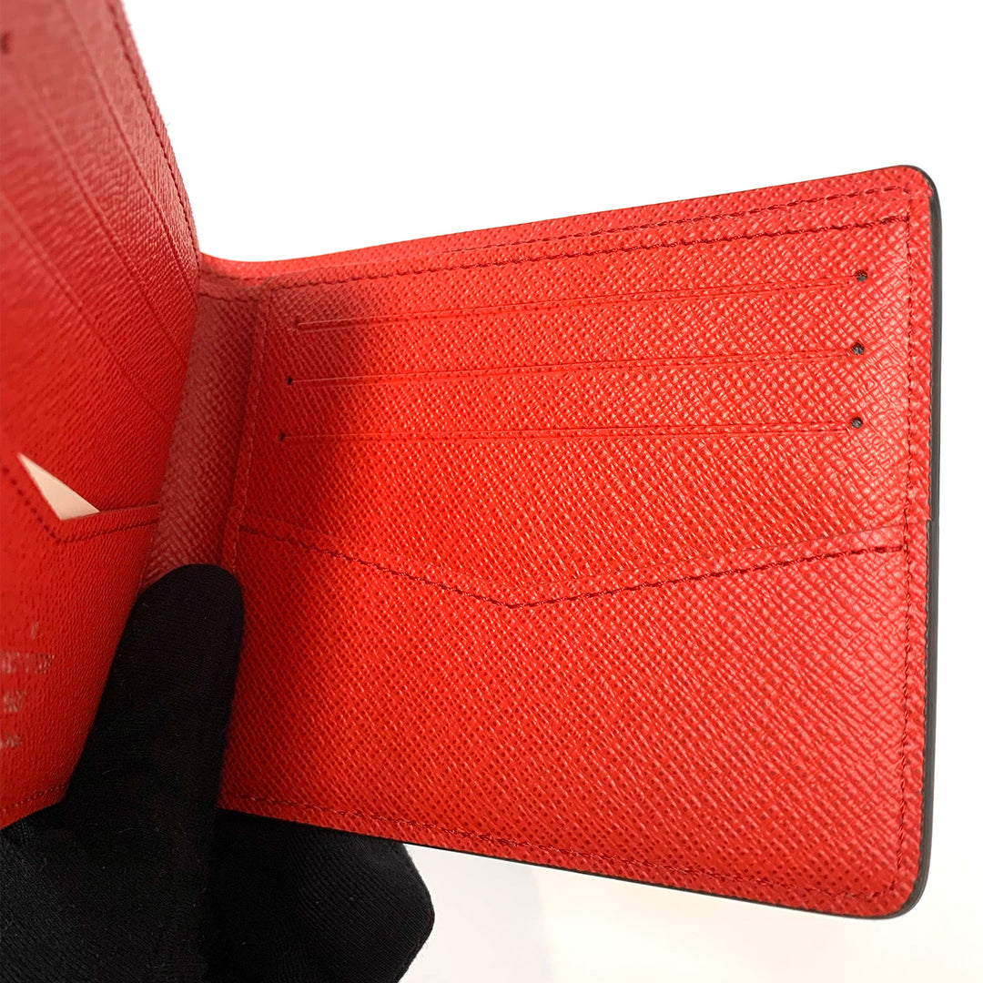 Supreme x Louis Vuitton Red Slender Leather Wallet