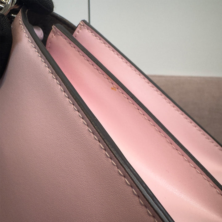 Fendi Kan I Bag Embellished Applique Leather Small In Pink Leather