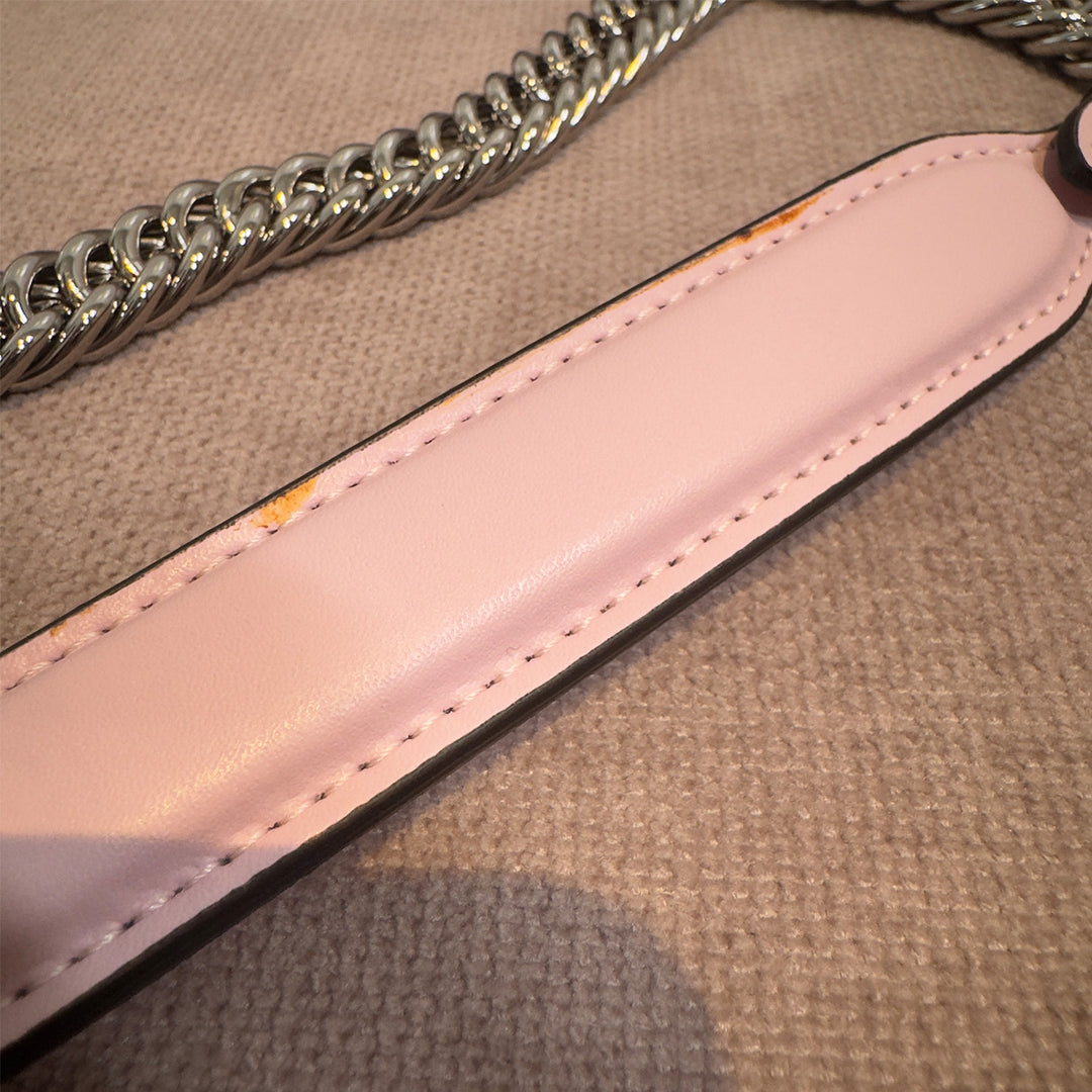 Fendi Kan I Bag Embellished Applique Leather Small In Pink Leather