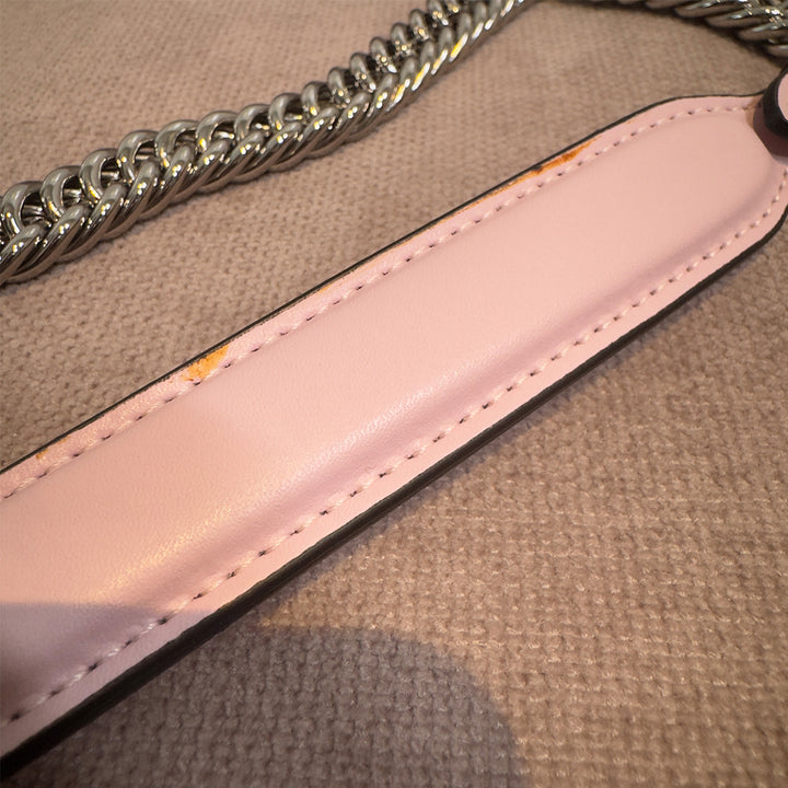 Fendi Kan I Bag Embellished Applique Leather Small In Pink Leather