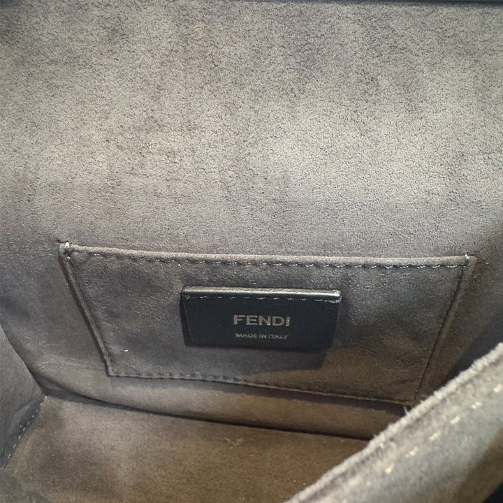 Fendi Kan I Bag Embellished Applique Leather Small In Pink Leather