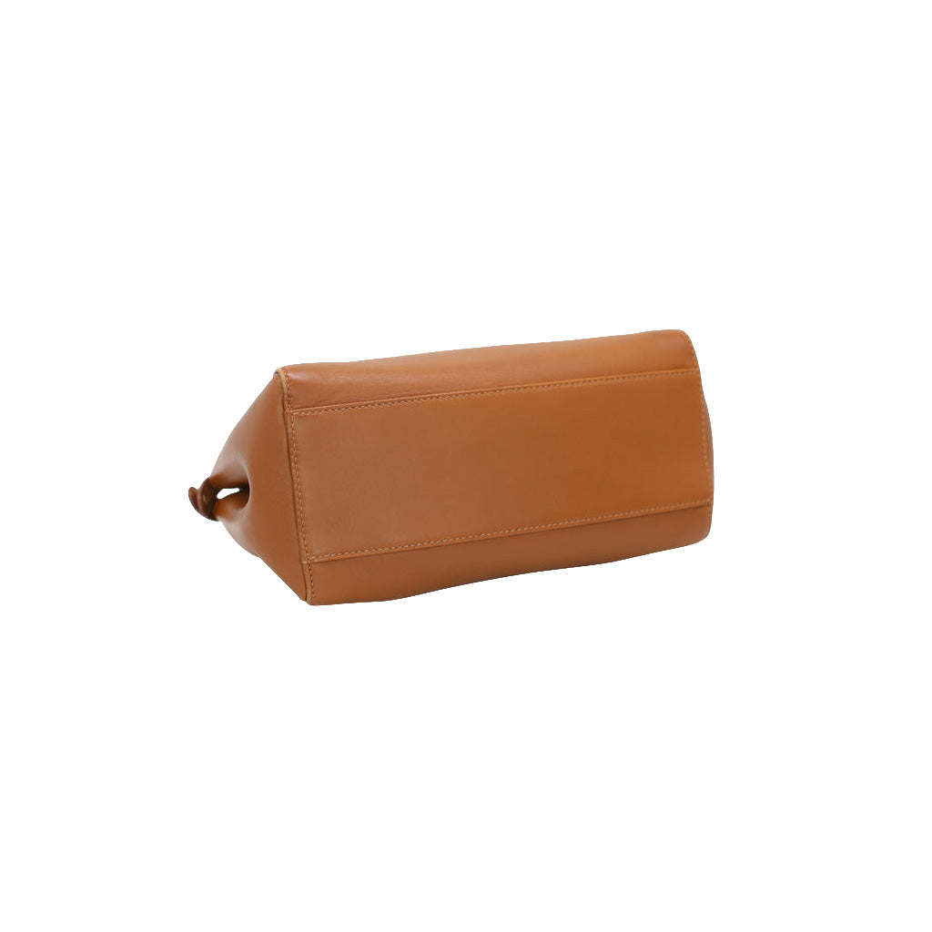 Fendi Mini Peekaboo Bag Gold Hardware Handle Crossbody Bag