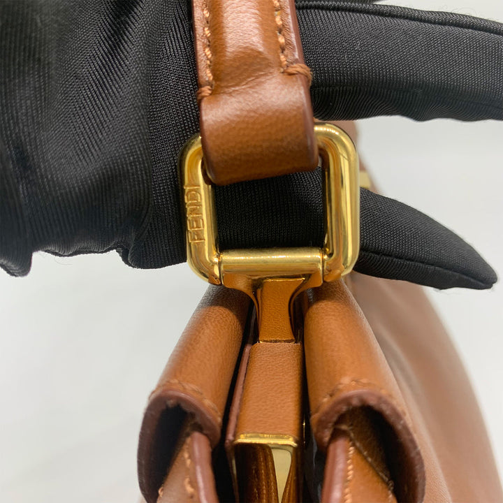 Fendi Mini Peekaboo Bag Gold Hardware Handle Crossbody Bag