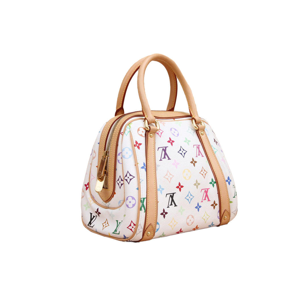 Louis Vuitton Monogram Multicolour Priscilla White Bag Gold Hardware