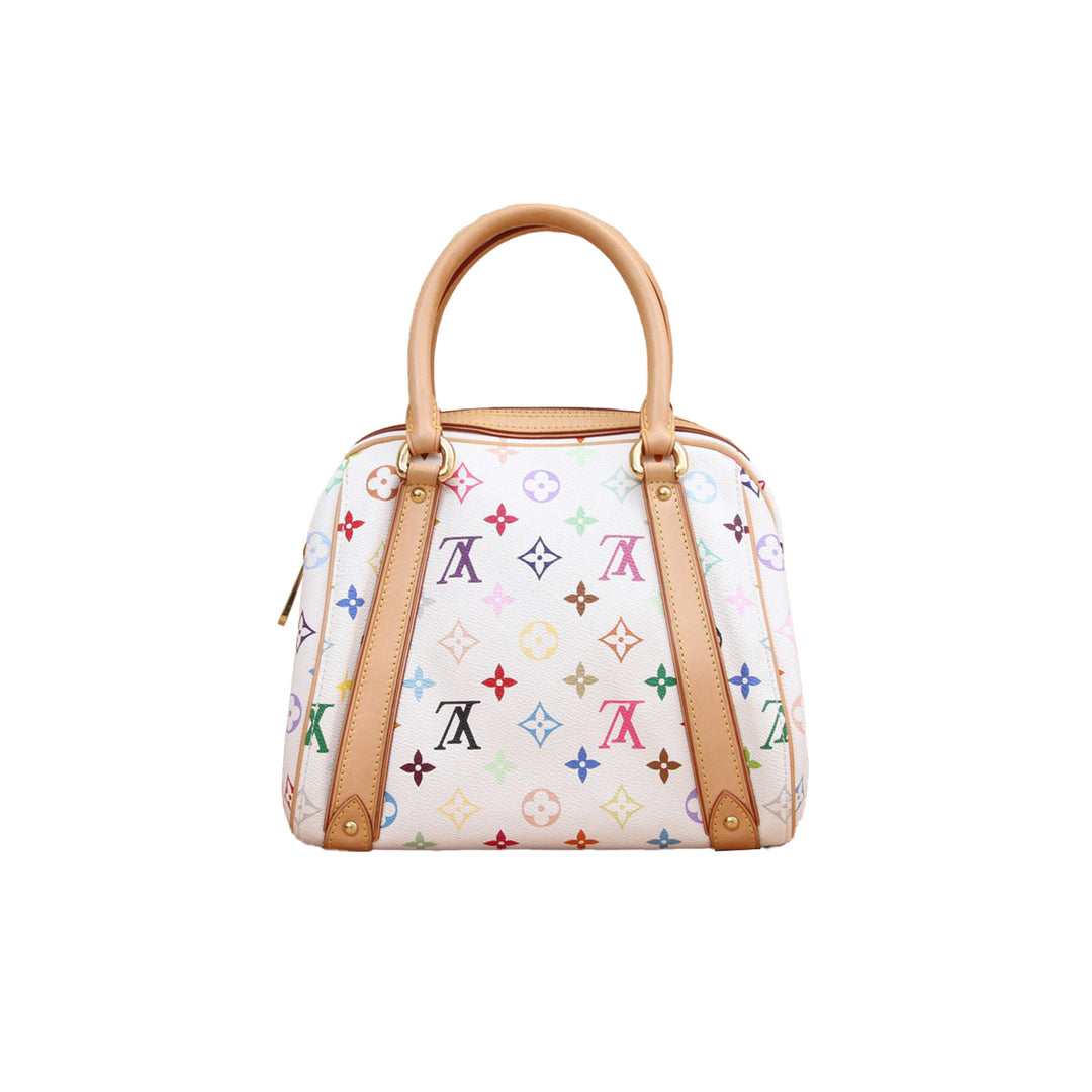 Louis Vuitton Monogram Multicolour Priscilla White Bag Gold Hardware