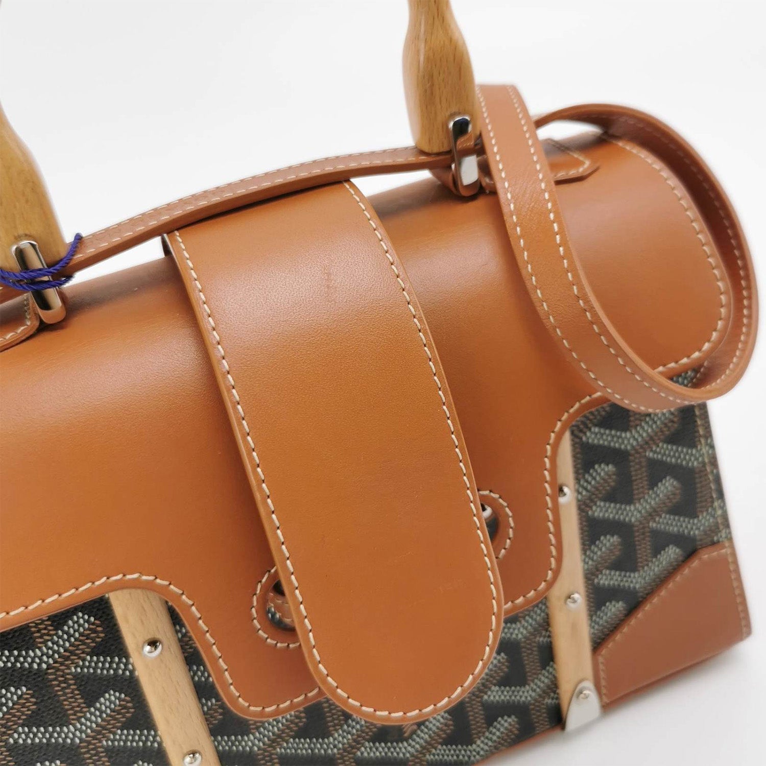 Goyard Saigon mini wooden-handble handbag sling crossbody shoulder flap  messenger multicolor available in 2023
