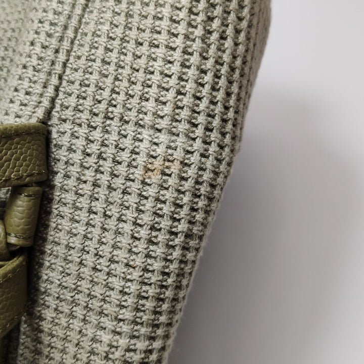 Chanel Cuba Pocket Backpack Tweed Canvas Khaki