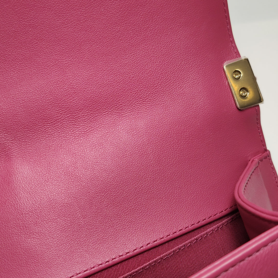 Chanel Leboy Flap Bag in Pink Multi Colour Tweed Lambskin Gold hardware