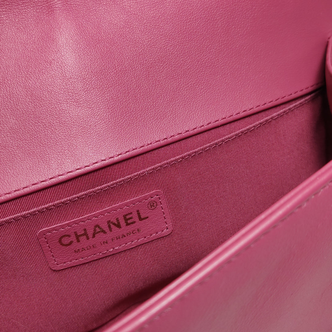 Chanel Leboy Flap Bag in Pink Multi Colour Tweed Lambskin Gold hardware