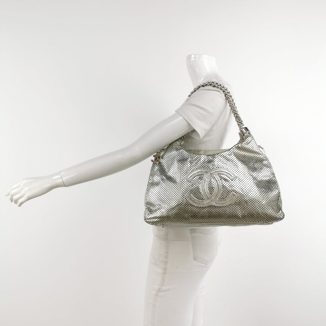 Chanel Rodeo Drive Hobo Perforated Leather Bag
