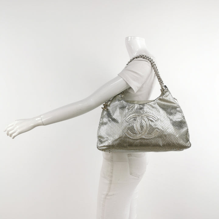 Chanel Rodeo Drive Hobo Perforated Leather Bag