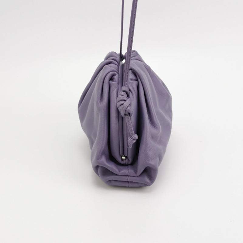 Bottega Veneta Intrecciato Purple Leather Small Mini Top Handle