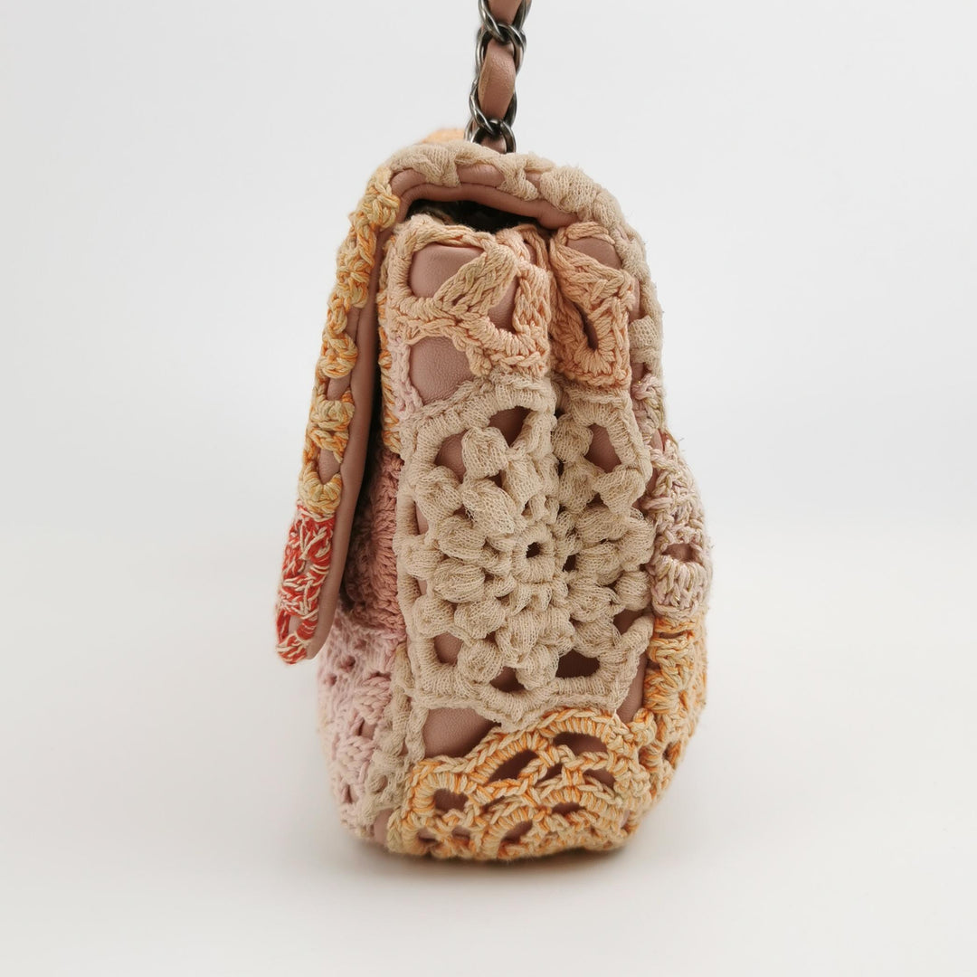 Chanel Paris-Seoul Crochet-Work Flap Bag Pink