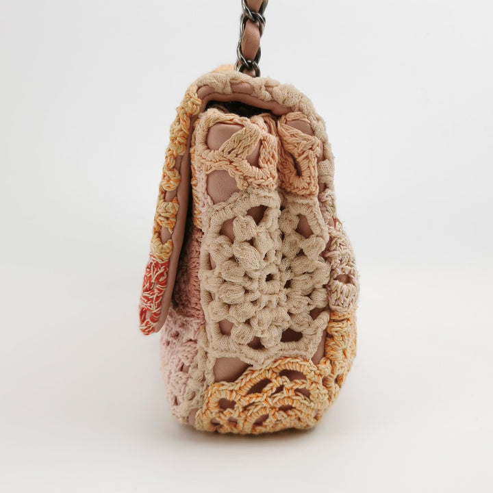 Chanel Paris-Seoul Crochet-Work Flap Bag Pink