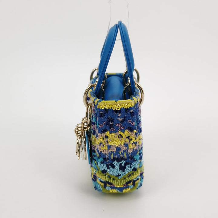 Dior Multicolour Beaded Lady Dior Micro Bag